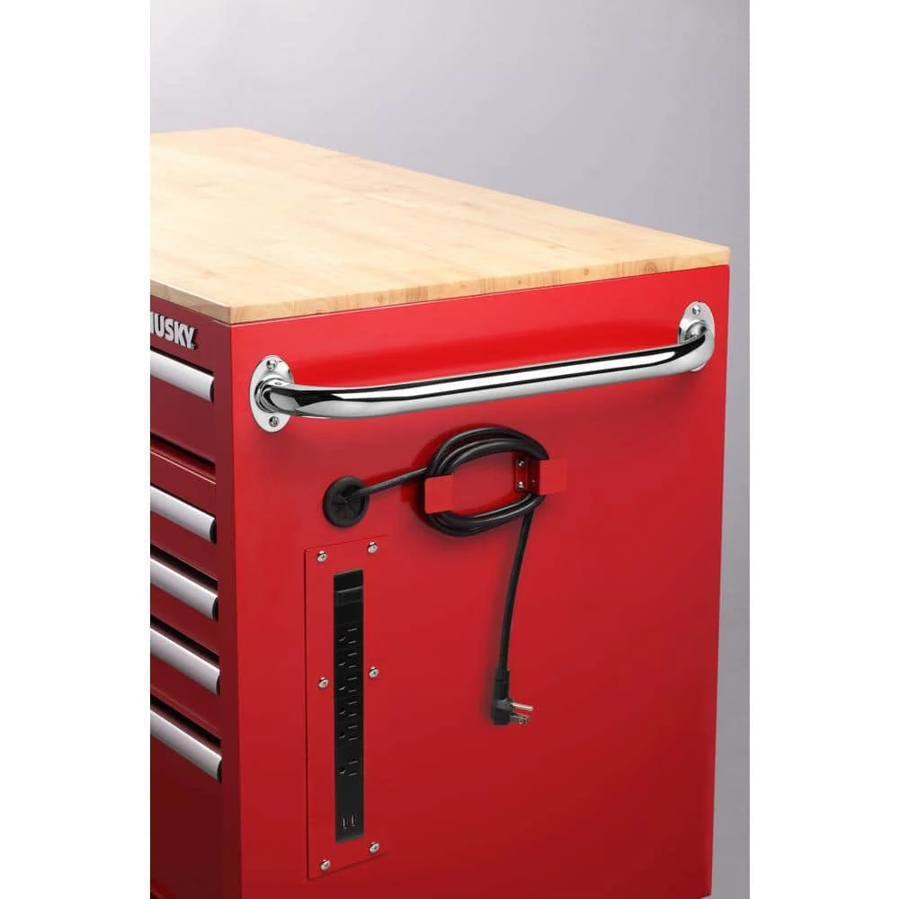 Buy 🥰 Husky 46 in. W x 24.5 in. D 9-Drawer Gloss Red Deep Tool Chest Mobile Workbench with Hardwood Top 🥰 7 Buy 🥰 Husky 46 in. W x 24.5 in. D 9-Drawer Gloss Red Deep Tool Chest Mobile Workbench with Hardwood Top 🥰 - Image 5