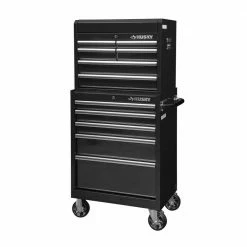 Best Sale 💯 Husky 27 in. W x 18 in. D Standard Duty 11-Drawer Tool Chest and Top Tool Cabinet Combo in Black 🤩 -Deals Tool Storage Store gloss tool chest combos uact h 270111bk c3 1000
