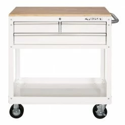 Best Sale 😀 Husky 36 in. 3-Drawer with Solid Wood Top in Gloss White Utility Cart 🎉 17 Best Sale 😀 Husky 36 in. 3-Drawer with Solid Wood Top in Gloss White Utility Cart 🎉 -Deals Tool Storage Store gloss white husky tool carts houc3603bj1 c3 1000