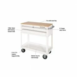 Best Sale 😀 Husky 36 in. 3-Drawer with Solid Wood Top in Gloss White Utility Cart 🎉 14 Best Sale 😀 Husky 36 in. 3-Drawer with Solid Wood Top in Gloss White Utility Cart 🎉 -Deals Tool Storage Store gloss white husky tool carts houc3603bj1 e1 1000