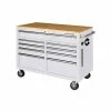 Top 10 ✨ Husky 46 in. W x 24.5 in D Standard Duty 9-Drawer Mobile Workbench Tool Chest with Solid Wood Top in Gloss White 🌟 -Deals Tool Storage Store gloss white with silver trim husky mobile workbenches hotc4609bj6m 64 1000