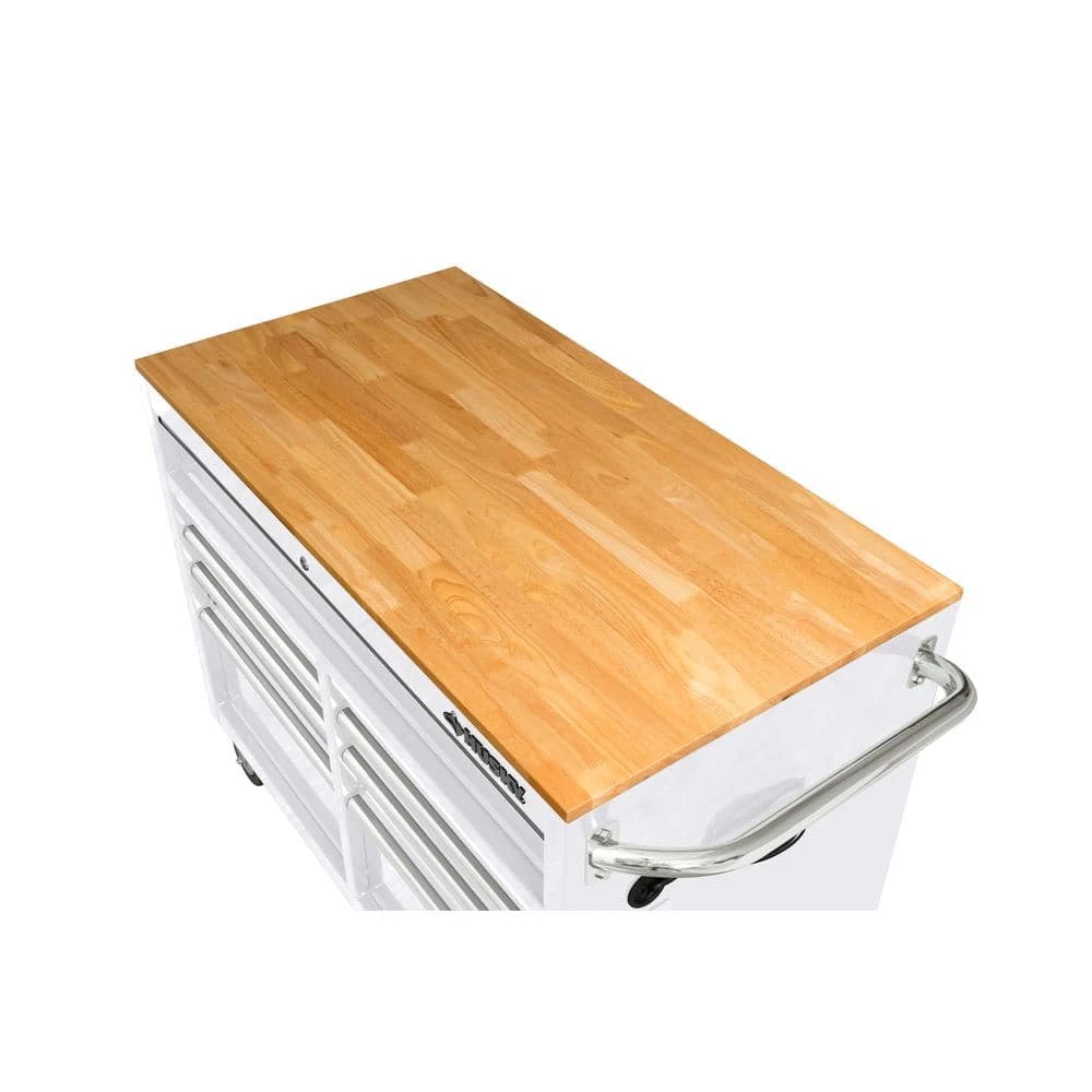 Top 10 ✨ Husky 46 in. W x 24.5 in D Standard Duty 9-Drawer Mobile Workbench Tool Chest with Solid Wood Top in Gloss White 🌟 12 Top 10 ✨ Husky 46 in. W x 24.5 in D Standard Duty 9-Drawer Mobile Workbench Tool Chest with Solid Wood Top in Gloss White 🌟 - Image 10