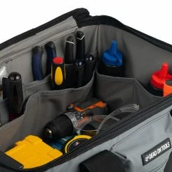Coupon 👏 DEAD ON TOOLS 18 in. FlatTop Weather Resistant Tool Bag ✨ -Deals Tool Storage Store gray black dead on tools tool bags do720 1f 1000