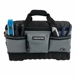Coupon 👏 DEAD ON TOOLS 18 in. FlatTop Weather Resistant Tool Bag ✨ -Deals Tool Storage Store gray black dead on tools tool bags do720 fa 1000