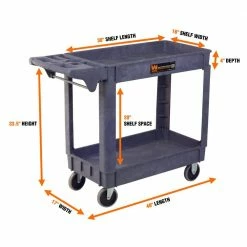 Wholesale 🎉 WEN 500 lbs. Capacity 40 in. x 17 in. H Service Utility Cart 🎉 -Deals Tool Storage Store gray wen tool carts 73002t c3 1000
