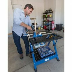 Outlet 😀 Kreg 2.6 ft. Portable Workbench ❤️ -Deals Tool Storage Store kreg saw horses kws1000 a0 1000