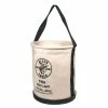Outlet 😍 Klein Tools Canvas Bucket, Wide-Opening, Straight-Wall, Molded Bottom, 12-Inch 🤩 -Deals Tool Storage Store natural canvas klein tools tool bags 5109 64 1000