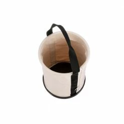Outlet 😍 Klein Tools Canvas Bucket, Wide-Opening, Straight-Wall, Molded Bottom, 12-Inch 🤩 -Deals Tool Storage Store natural canvas klein tools tool bags 5109 77 1000
