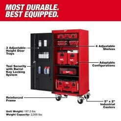 Best deal 🧨 Milwaukee 27 in. 4-Shelf Tool Locker 🔔 -Deals Tool Storage Store red and black milwaukee side tool cabinets lockers 48 22 8586 e1 1000
