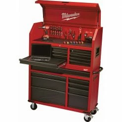 Hot Sale โ Milwaukee 46 in. 8-Drawer Steel Storage Top Chest in Red and Black ๐ 27 Hot Sale โ Milwaukee 46 in. 8-Drawer Steel Storage Top Chest in Red and Black ๐ -Deals Tool Storage Store red and black textured powder coating milwaukee top tool chests 48 22 8510 31 1000