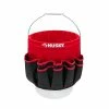 Flash Sale 👏 Husky 12 in. 30 Pocket Heavy Duty Bucket Jockey 5 Gallon In-Bucket Storage Tool Bag 🧨 -Deals Tool Storage Store red black husky tool bags hd10030 th 64 1000