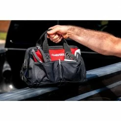 Flash Sale 🥰 Husky 12 in 4 Pocket Zippered Tool Bag 🌟 -Deals Tool Storage Store red black husky tool bags hd60012 th 40 1000