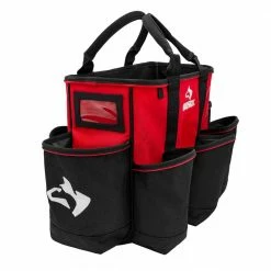Deals ⌛ Husky 14 in. 15 Pocket Open Top Supply Tool Bag 🔔 -Deals Tool Storage Store red black husky tool bags hd60014 th 40 1000