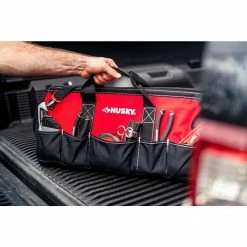 Cheapest 🎉 Husky 24 in. 16 Pocket Zippered Tool Bag 🥰 -Deals Tool Storage Store red black husky tool bags hd60024 th 31 1000