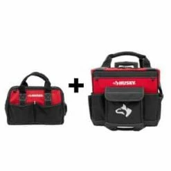 New 🎁 Husky 14 in. Rolling Tool Bag with Stackable 12 in. Tool Bag 🔔