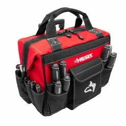 Best reviews of ✨ Husky 18 in. 18 Pocket Rolling Tool Bag 🧨 -Deals Tool Storage Store red black husky tool bags hd65018 th c3 1000