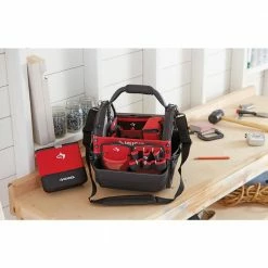 Top 10 ❤️ Husky 10 in. 15 Pocket Open Top Tool Bag 👍 -Deals Tool Storage Store red black husky tool bags hd70010 th 31 1000