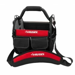 Top 10 ❤️ Husky 10 in. 15 Pocket Open Top Tool Bag 👍 -Deals Tool Storage Store red black husky tool bags hd70010 th 44 1000