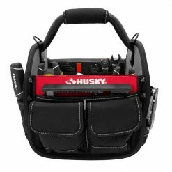 Top 10 ❤️ Husky 10 in. 15 Pocket Open Top Tool Bag 👍 -Deals Tool Storage Store red black husky tool bags hd70010 th c3 1000