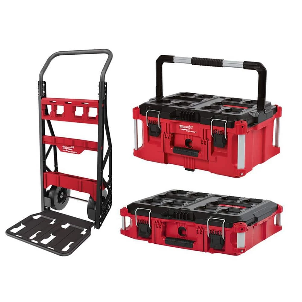 Cheap 🥰 Milwaukee PACKOUT 20 in. 2-Wheel Utility Cart Kit (3-Piece) ⭐ 3 Cheap 🥰 Milwaukee PACKOUT 20 in. 2-Wheel Utility Cart Kit (3-Piece) ⭐