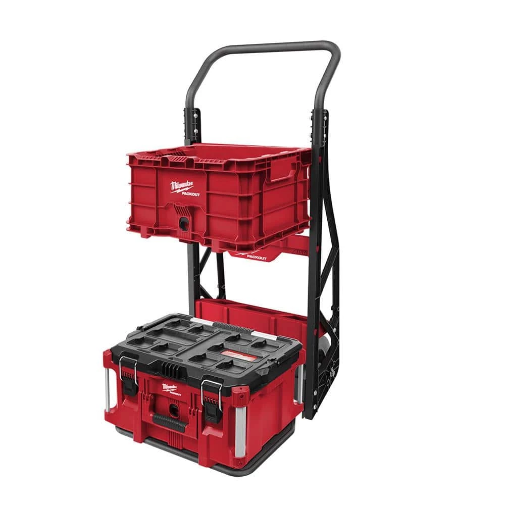 New ๐ Milwaukee PACKOUT 20 in. 2-Wheel Utility Cart with Large Tool Box and Crate (3-Piece) ๐ 3 New ๐ Milwaukee PACKOUT 20 in. 2-Wheel Utility Cart with Large Tool Box and Crate (3-Piece) ๐
