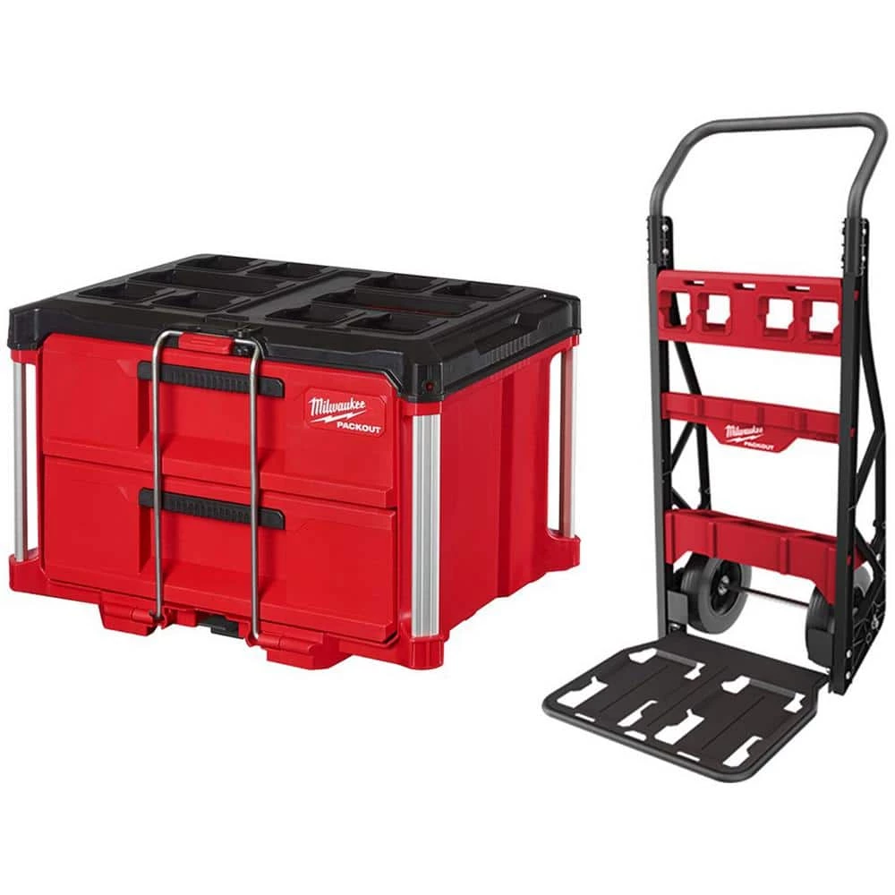 Cheapest 🥰 Milwaukee PACKOUT 20 in. 2-Wheel Utility Cart with 2-Drawer Tool Box 😀 3 Cheapest 🥰 Milwaukee PACKOUT 20 in. 2-Wheel Utility Cart with 2-Drawer Tool Box 😀