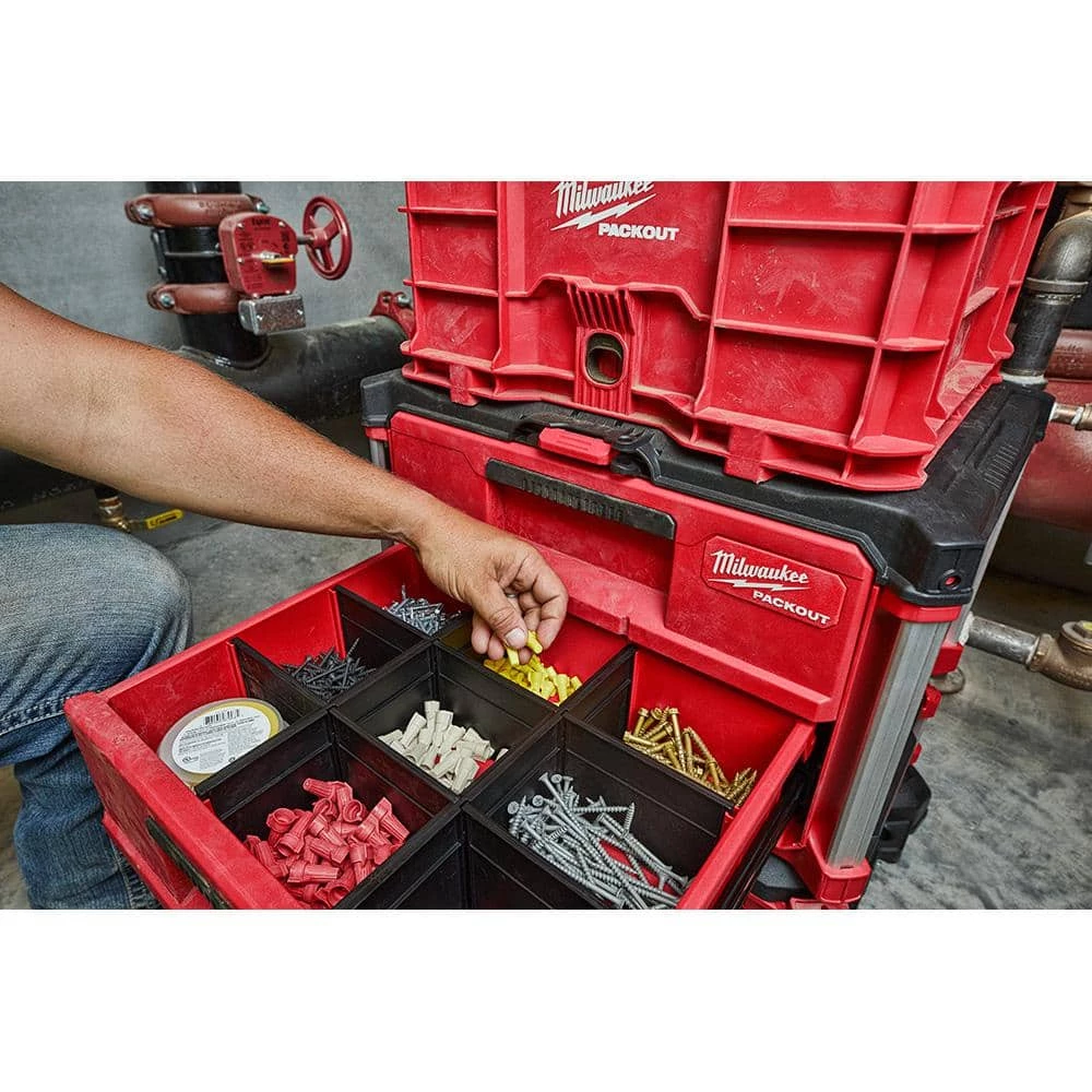 Cheapest 🥰 Milwaukee PACKOUT 20 in. 2-Wheel Utility Cart with 2-Drawer Tool Box 😀 14 Cheapest 🥰 Milwaukee PACKOUT 20 in. 2-Wheel Utility Cart with 2-Drawer Tool Box 😀 - Image 12