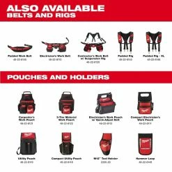 Flash Sale ๐ Milwaukee 15-Pocket Electricians Work Pouch/Holster with Quick Adjust Belt โ 16 Flash Sale ๐ Milwaukee 15-Pocket Electricians Work Pouch/Holster with Quick Adjust Belt โ -Deals Tool Storage Store red black milwaukee tool belts 48 22 8112 40 1000