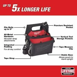 Flash Sale ๐ Milwaukee 15-Pocket Electricians Work Pouch/Holster with Quick Adjust Belt โ 15 Flash Sale ๐ Milwaukee 15-Pocket Electricians Work Pouch/Holster with Quick Adjust Belt โ -Deals Tool Storage Store red black milwaukee tool belts 48 22 8112 e1 1000