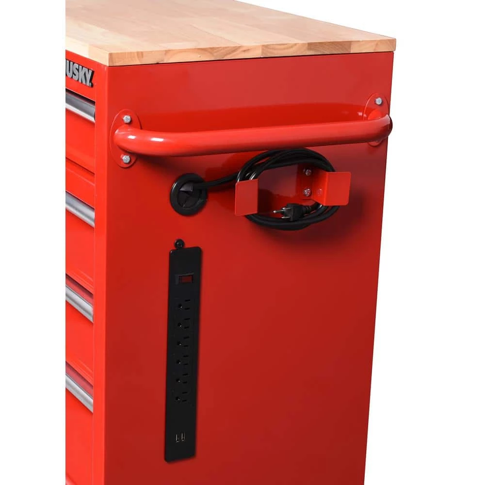Best Sale ๐ Husky 42 in. W x 18.1 in. D 8-Drawer Red Mobile Workbench Cabinet with Solid Wood Top ๐ 11 Best Sale ๐ Husky 42 in. W x 18.1 in. D 8-Drawer Red Mobile Workbench Cabinet with Solid Wood Top ๐ - Image 9