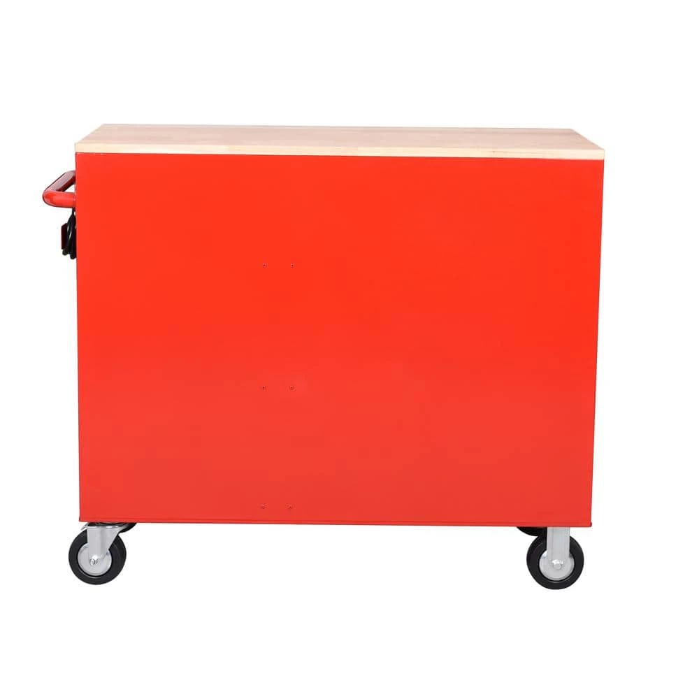 Best Sale ๐ Husky 42 in. W x 18.1 in. D 8-Drawer Red Mobile Workbench Cabinet with Solid Wood Top ๐ 8 Best Sale ๐ Husky 42 in. W x 18.1 in. D 8-Drawer Red Mobile Workbench Cabinet with Solid Wood Top ๐ - Image 6