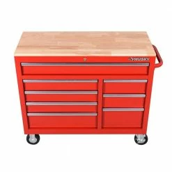 Best Sale ๐ Husky 42 in. W x 18.1 in. D 8-Drawer Red Mobile Workbench Cabinet with Solid Wood Top ๐ 17 Best Sale ๐ Husky 42 in. W x 18.1 in. D 8-Drawer Red Mobile Workbench Cabinet with Solid Wood Top ๐ -Deals Tool Storage Store red husky mobile workbenches h42mwc8red a0 1000