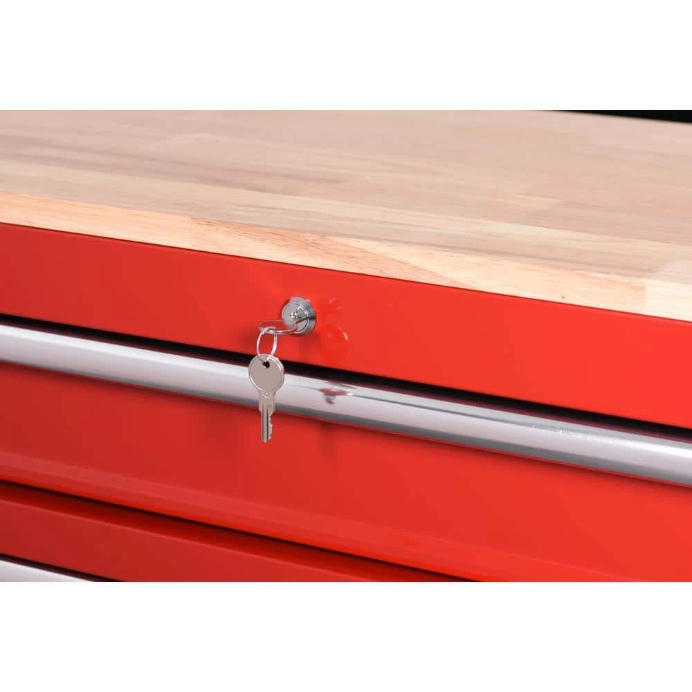 Best Sale ๐ Husky 42 in. W x 18.1 in. D 8-Drawer Red Mobile Workbench Cabinet with Solid Wood Top ๐ 14 Best Sale ๐ Husky 42 in. W x 18.1 in. D 8-Drawer Red Mobile Workbench Cabinet with Solid Wood Top ๐ - Image 12