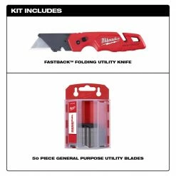 Best Pirce 🌟 Milwaukee 15 in. PACKOUT 🎒 Backpack with FASTBACK Folding Utility Knife and 50-Pack General Purpose Utility Blade Set 🎉 -Deals Tool Storage Store red milwaukee modular tool storage systems 48 22 8301 48 22 1504 a0 1000