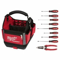 Best reviews of ✨ Milwaukee 10 in. PACKOUT Tote with 6-in-1 Wire Strippers Pliers and Screwdriver Set (10-Piece) 🤩