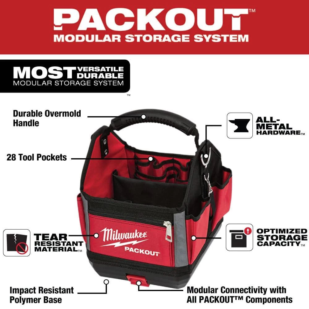 New ๐ Milwaukee 10 in. PACKOUT Tote with 11-in-1 Multi-Tip Screwdriver with Square Drive Bits ๐ 4 New ๐ Milwaukee 10 in. PACKOUT Tote with 11-in-1 Multi-Tip Screwdriver with Square Drive Bits ๐ - Image 2