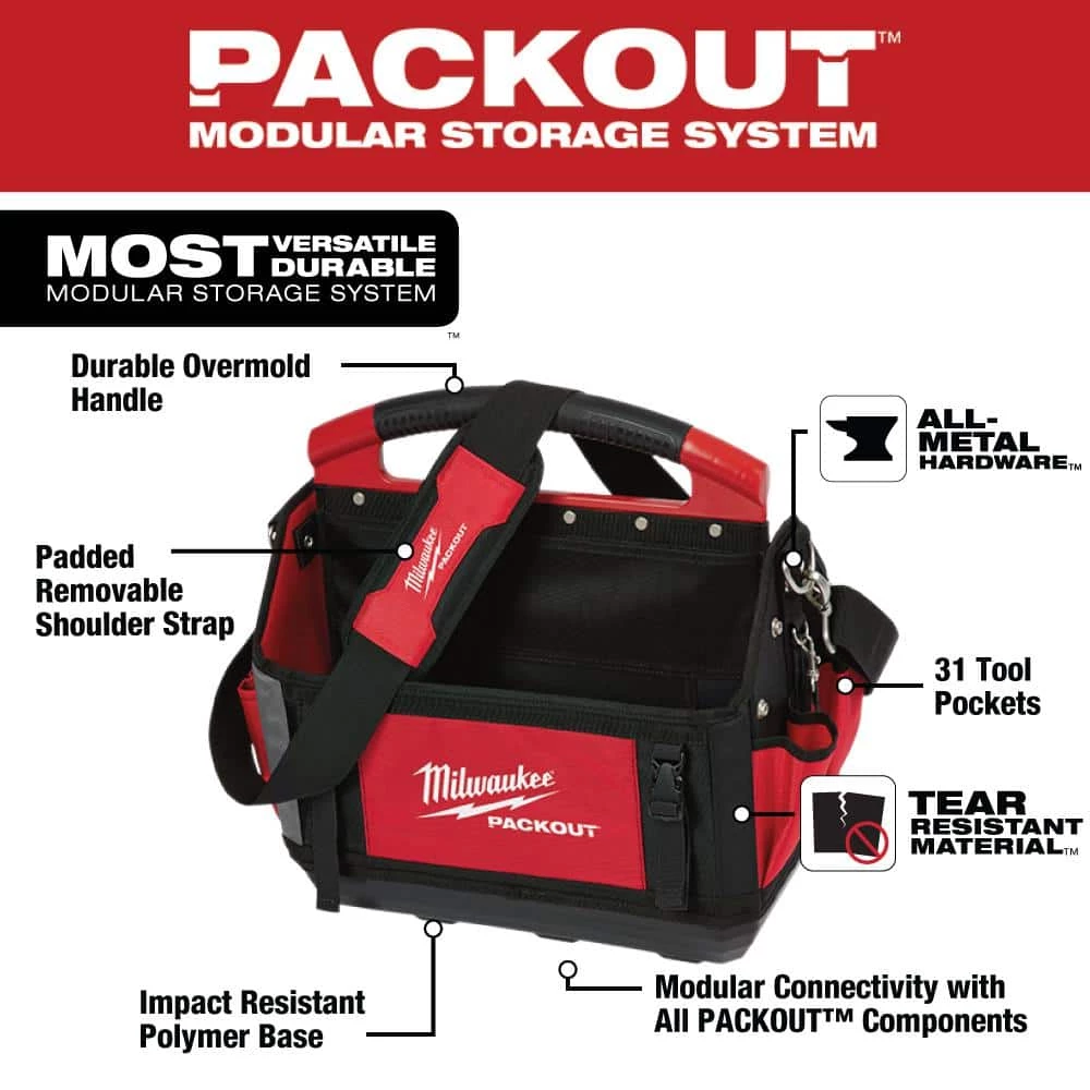 Best Sale ๐ฏ Milwaukee 15 in. PACKOUT Tote with 25 ft. Compact Tape Measure ๐ฏ 4 Best Sale ๐ฏ Milwaukee 15 in. PACKOUT Tote with 25 ft. Compact Tape Measure ๐ฏ - Image 2