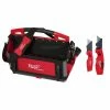 Best deal ❤️ Milwaukee 20 in. PACKOUT Tote with FASTBACK 6-In-1 Folding Utility Knife and FASTBACK Compact Folding Utility Knife Set 🎉 -Deals Tool Storage Store red milwaukee modular tool storage systems 48 22 8320 48 22 1505q 64 1000