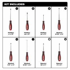New 🔥 Milwaukee 20 in. PACKOUT Tote with Screwdriver Set (8-Piece) ✨ -Deals Tool Storage Store red milwaukee modular tool storage systems 48 22 8320 48 22 2718 4f 1000