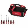 New 🔥 Milwaukee 20 in. PACKOUT Tote with Screwdriver Set (8-Piece) ✨ -Deals Tool Storage Store red milwaukee modular tool storage systems 48 22 8320 48 22 2718 64 1000