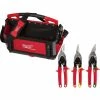 Deals 🎁 Milwaukee 20 in. PACKOUT Tote with Aviation Snips (3-Pack) 🥰 -Deals Tool Storage Store red milwaukee modular tool storage systems 48 22 8320 48 22 4533 64 1000