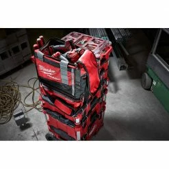 New ⭐ Milwaukee 15 in. PACKOUT Tool Bag with Fastback Folding Utility Knife Set (2-Pack) 😉 -Deals Tool Storage Store red milwaukee modular tool storage systems 48 22 8321 48 22 1503 4f 1000