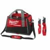 Discount ⭐ Milwaukee 20 in. PACKOUT Tool Bag with FASTBACK 6-In-1 Folding Utility Knife and FASTBACK Compact Folding Utility Knife Set 😉 -Deals Tool Storage Store red milwaukee modular tool storage systems 48 22 8322 48 22 1505q 64 1000