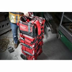 New 😍 Milwaukee 20 in. PACKOUT Tool Bag with Multi-Size Zipper Tool Bags in Red (3-Pack) 🔔 -Deals Tool Storage Store red milwaukee modular tool storage systems 48 22 8322 48 22 8183 1f 1000