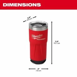 Best Pirce ⭐ Milwaukee PACKOUT Red 20 oz. Tumbler 🧨 -Deals Tool Storage Store red milwaukee modular tool storage systems 48 22 8392r 40 1000