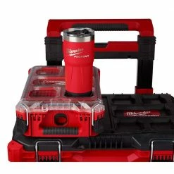 Best Pirce ⭐ Milwaukee PACKOUT Red 20 oz. Tumbler 🧨 -Deals Tool Storage Store red milwaukee modular tool storage systems 48 22 8392r 77 1000