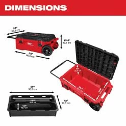 Flash Sale 🥰 Milwaukee PACKOUT 38 in. Rolling Tool Chest 🎁 -Deals Tool Storage Store red milwaukee modular tool storage systems 48 22 8428 40 1000