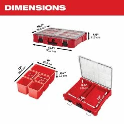 Coupon 💯 Milwaukee PACKOUT 11-Compartment Impact Resistant Portable Small Parts Organizer 😀 -Deals Tool Storage Store red milwaukee modular tool storage systems 48 22 8430 40 1000