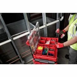 Wholesale 💯 Milwaukee PACKOUT 11-Compartment Small Parts Organizer (3-Pack) ⭐ -Deals Tool Storage Store red milwaukee modular tool storage systems 48 22 8430x3 c3 1000