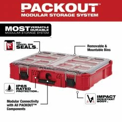 Wholesale 💯 Milwaukee PACKOUT 11-Compartment Small Parts Organizer (3-Pack) ⭐ -Deals Tool Storage Store red milwaukee modular tool storage systems 48 22 8430x3 e1 1000